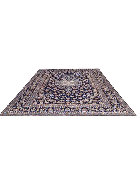 Blå Persia Kashan Patina 400 x 293 cm - view 1