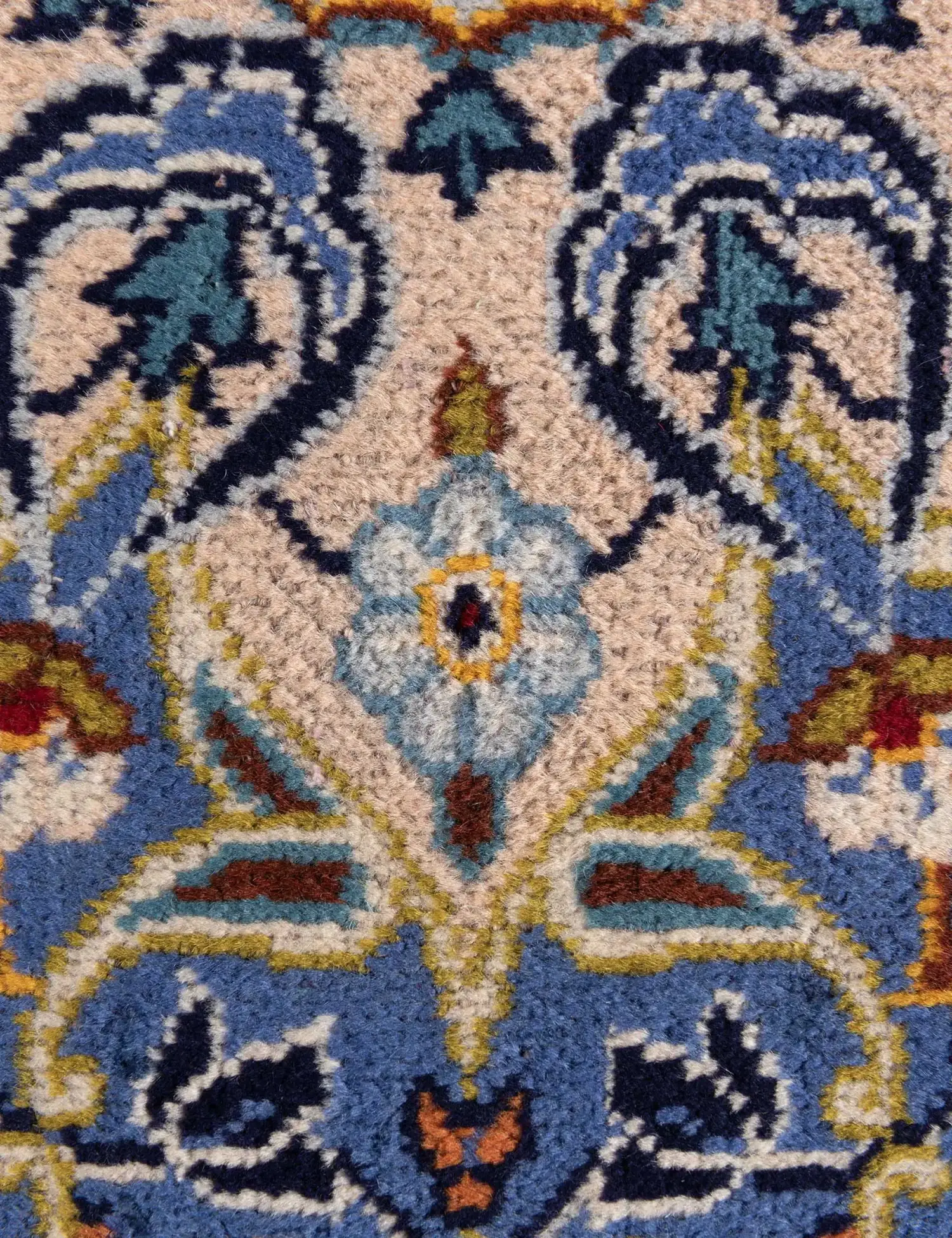 Blu Persiano Kashan Patina 400 x 293 cm - Tappeto unico fatto a mano