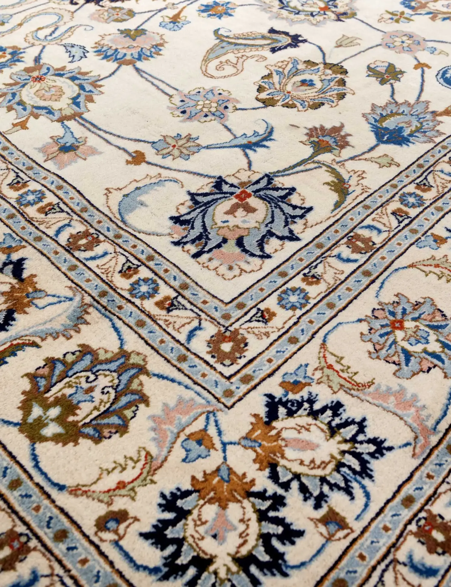 Beige Persien Kashmar Patina 316 x 240 cm - Unik handgjord matta