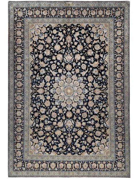 Blå Persia Kashan Patina 402 x 293 cm
