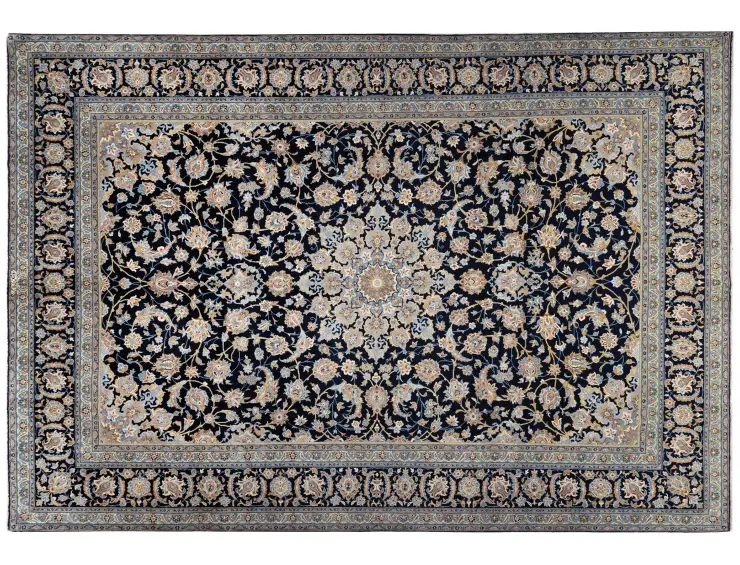 Blå persia Kashan Patina 402 x 293 cm