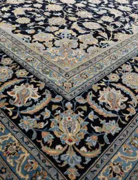 Blå persia Kashan Patina 402 x 293 cm - view 3