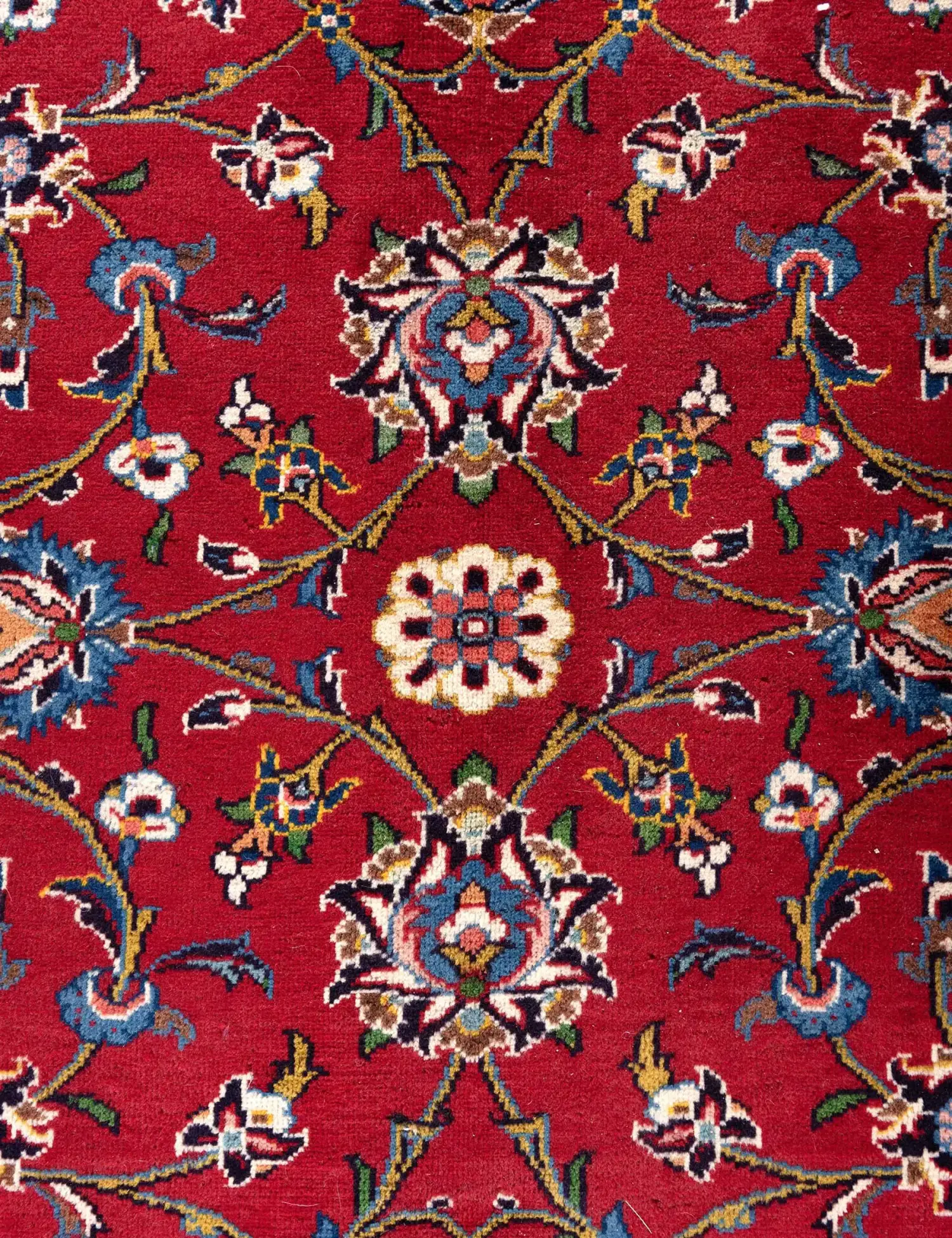 Rød Persien Kashan Patina 358 x 275 cm - Unikt håndlavet tæppe