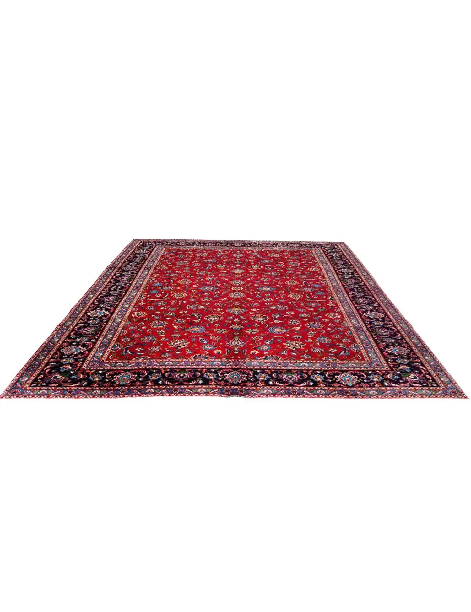 Rød Persien Kashan Patina 358 x 275 cm - Unikt håndlavet tæppe