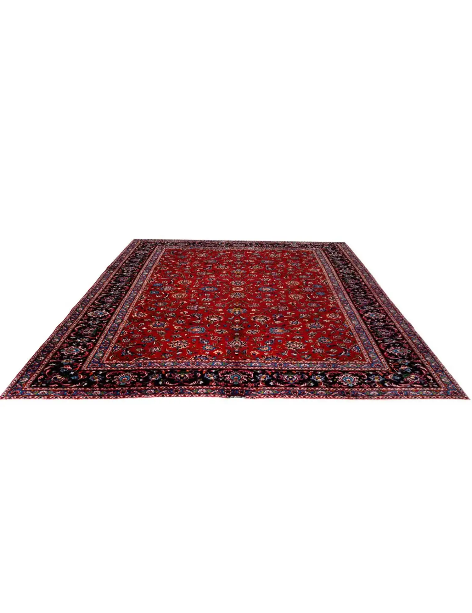 Rød Persien Kashan Patina 358 x 275 cm - Unikt håndlavet tæppe