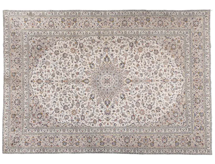 Beige Persan Kashan Patina 390 x 287 cm
