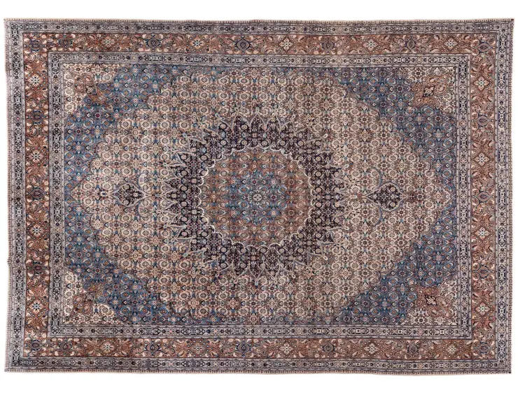 Blau Persien Moud Patina 381 x 251 cm