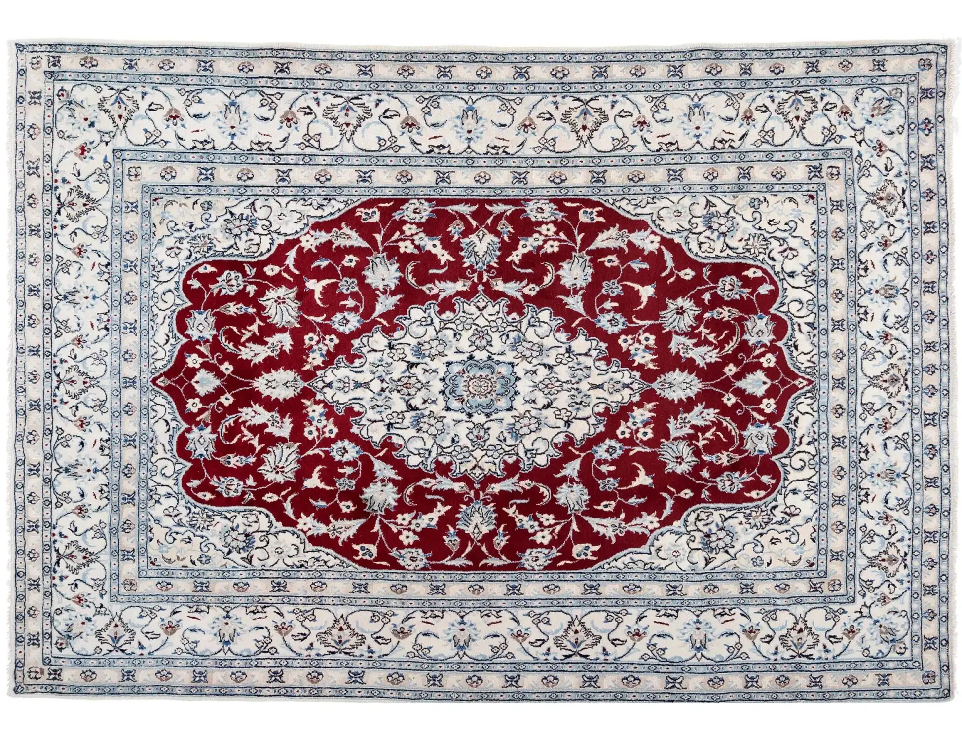 Red Persia Nain 255 x 193 cm - Unique Handmade Carpet