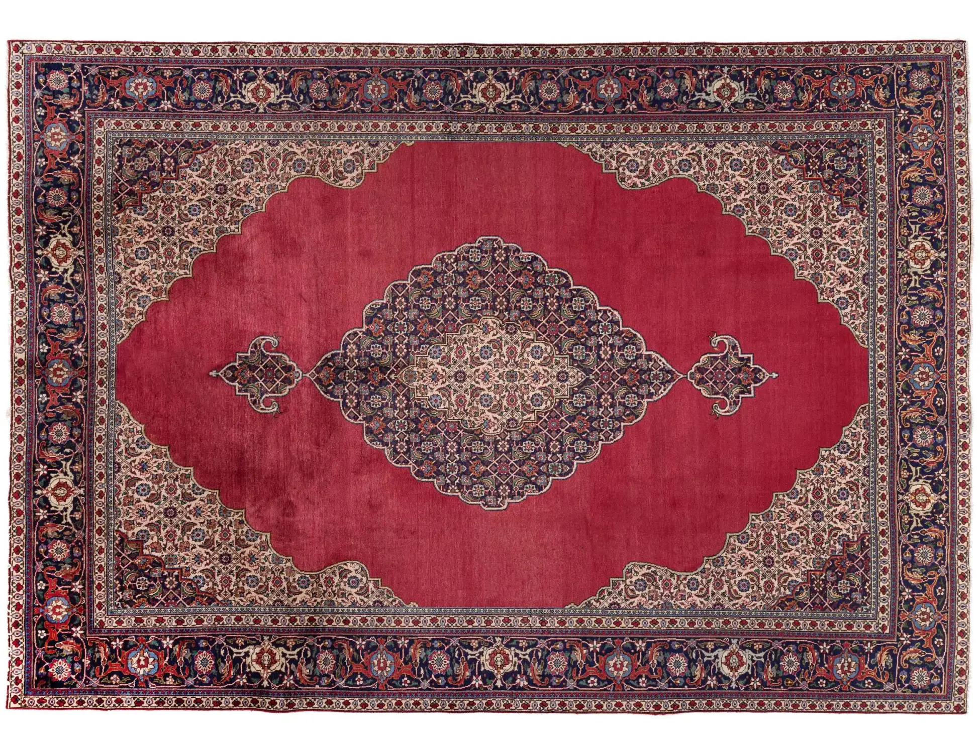 Rouge Persan Tabriz Patina 375 x 284 cm - Tapis fait main unique
