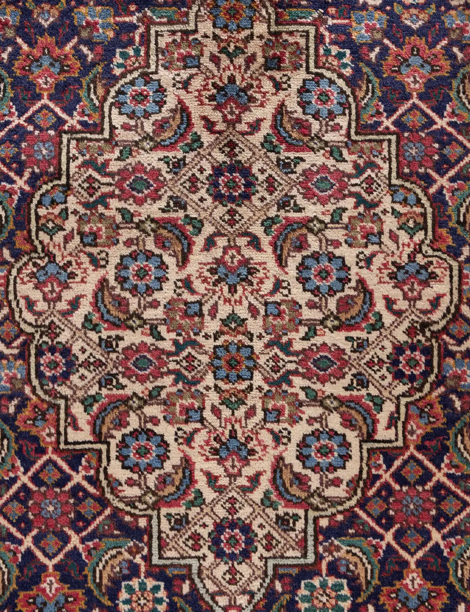 Rojo Persa Tabriz Patina 375 x 284 cm - Alfombra única hecha a mano
