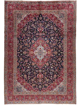 Sininen Persia Kashan Patina 416 x 293 cm