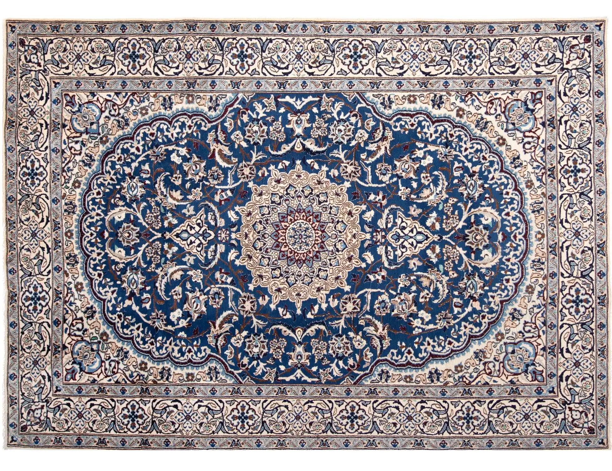 Azul Persa Khorasan Patina 300 x 194 cm - Alfombra única hecha a mano