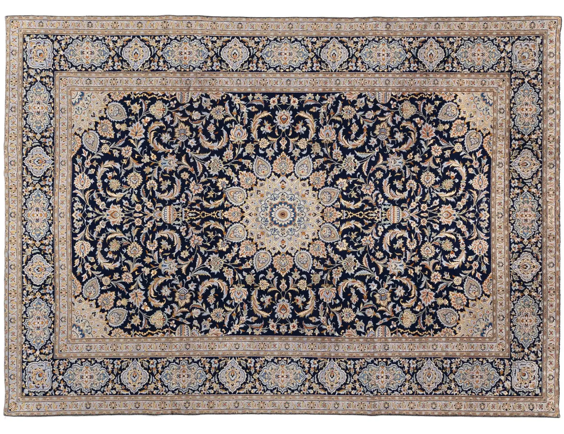 Blue Persia Ardakan Patina 347 x 243 cm - Unique Handmade Carpet