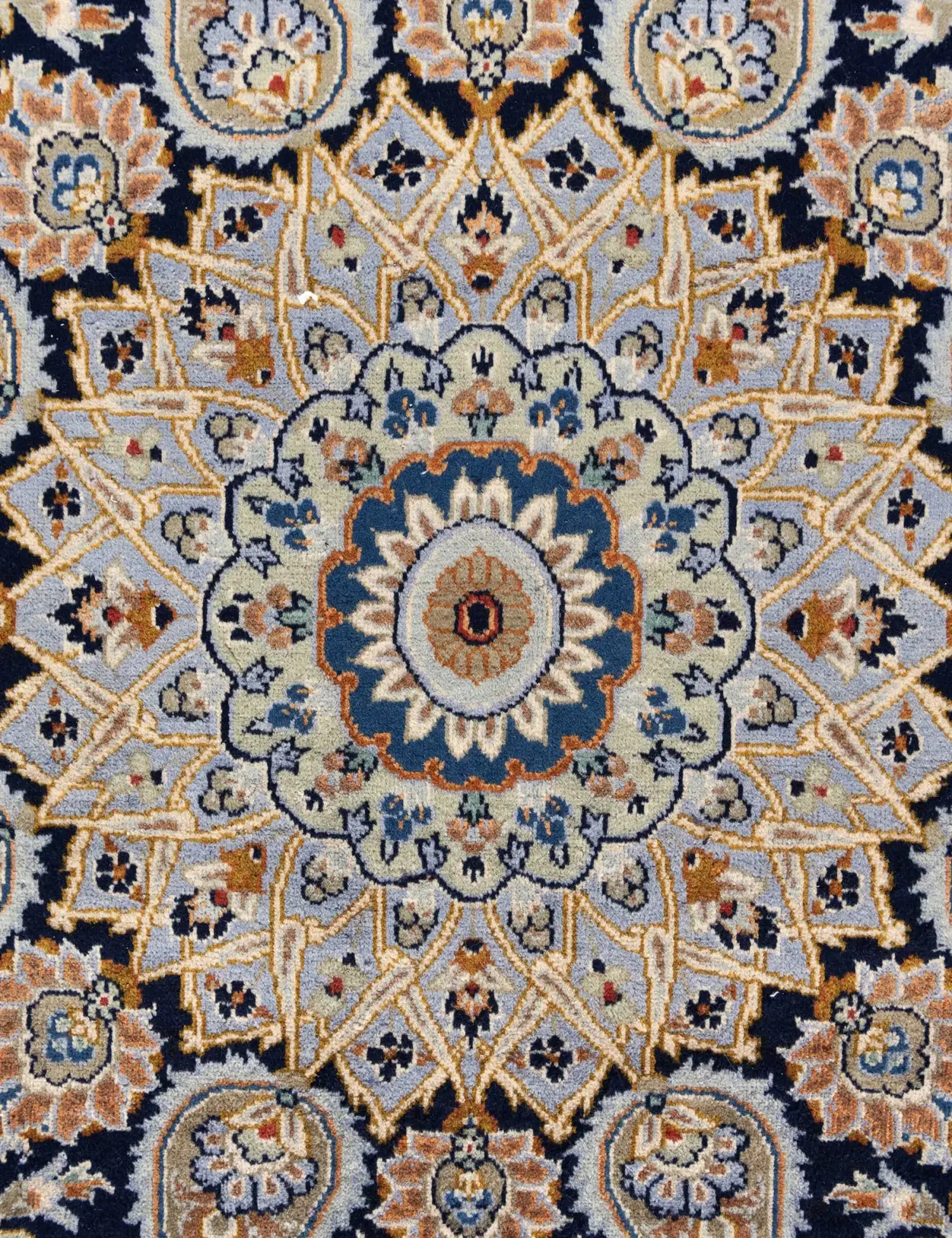 Azul Persa Ardakan Patina 347 x 243 cm - Alfombra única hecha a mano