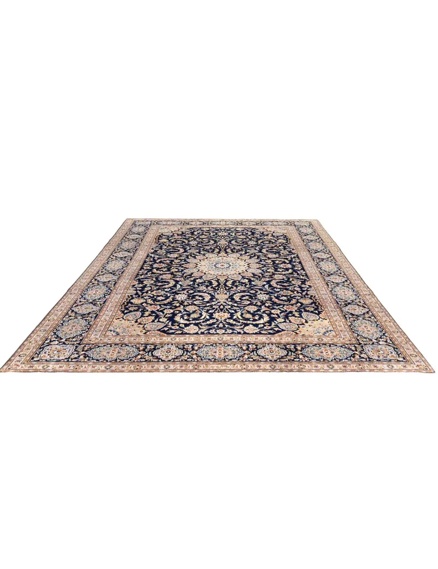 Azul Persa Ardakan Patina 347 x 243 cm - Alfombra única hecha a mano