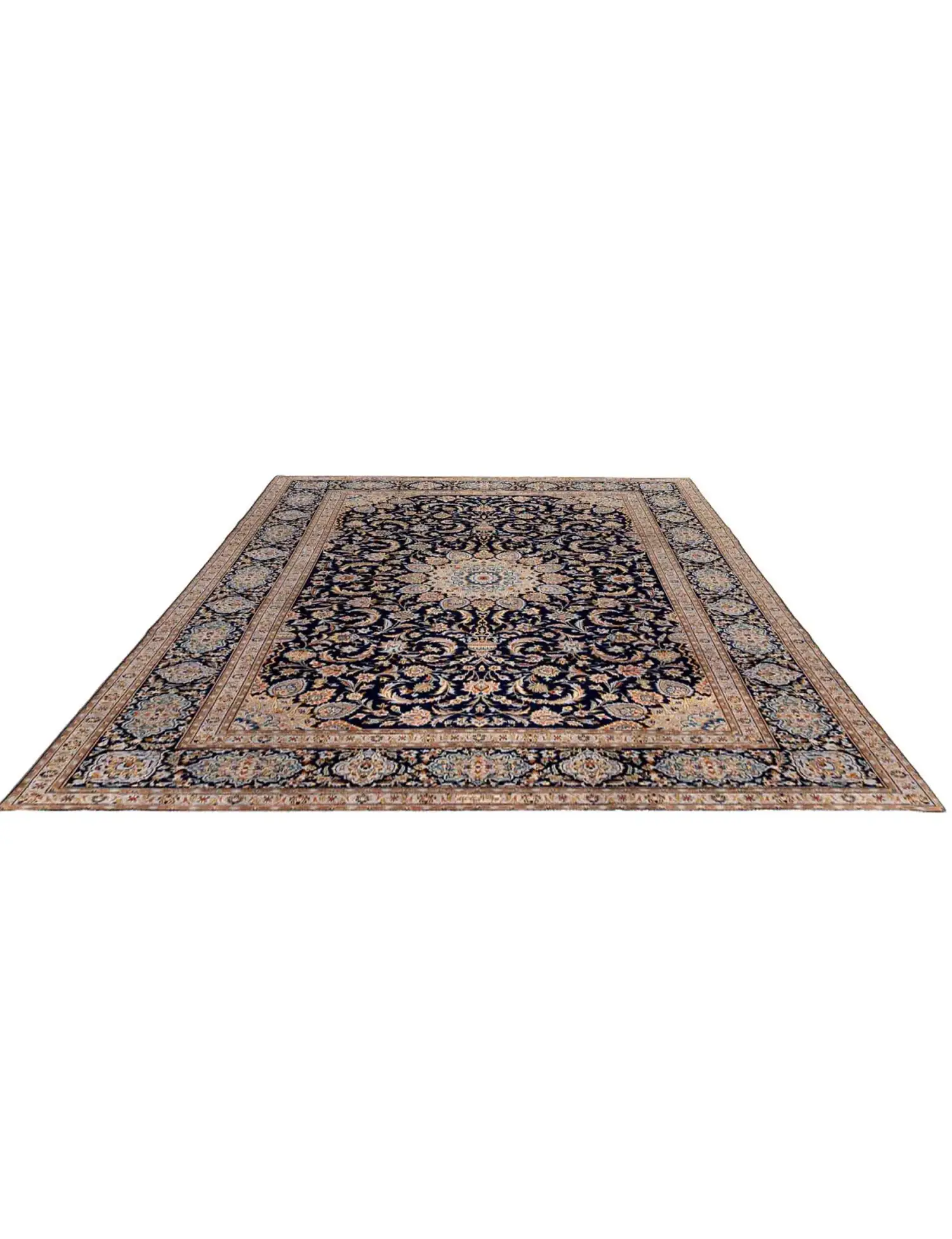 Azul Persa Ardakan Patina 347 x 243 cm - Alfombra única hecha a mano