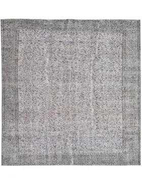 Grau Türkei Vintage Teppich 157 x 157 cm