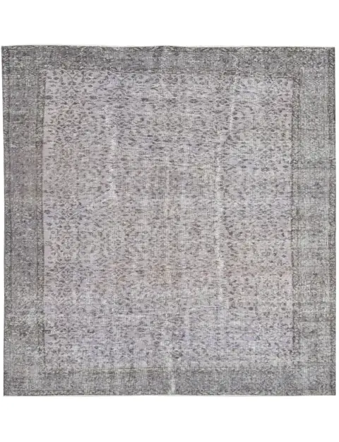 Grigio Turco Tappeto Vintage 157 x 157 cm
