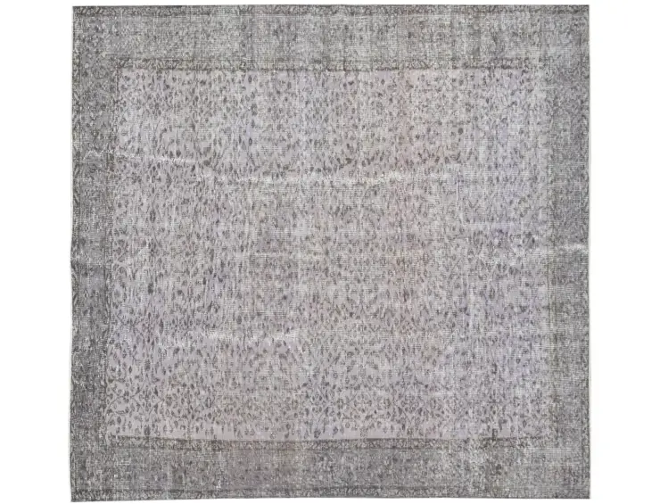 Grau Türkei Vintage Teppich 157 x 157 cm
