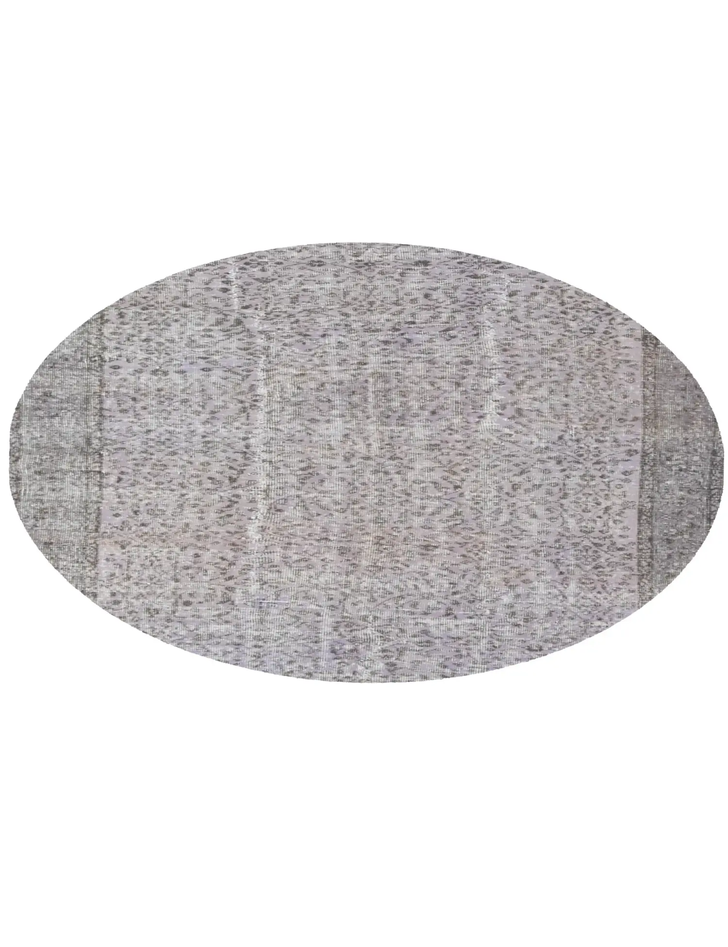 Grau Türkei Vintage Teppich 157 x 157 cm - Einzigartiger handgefertigter Teppich