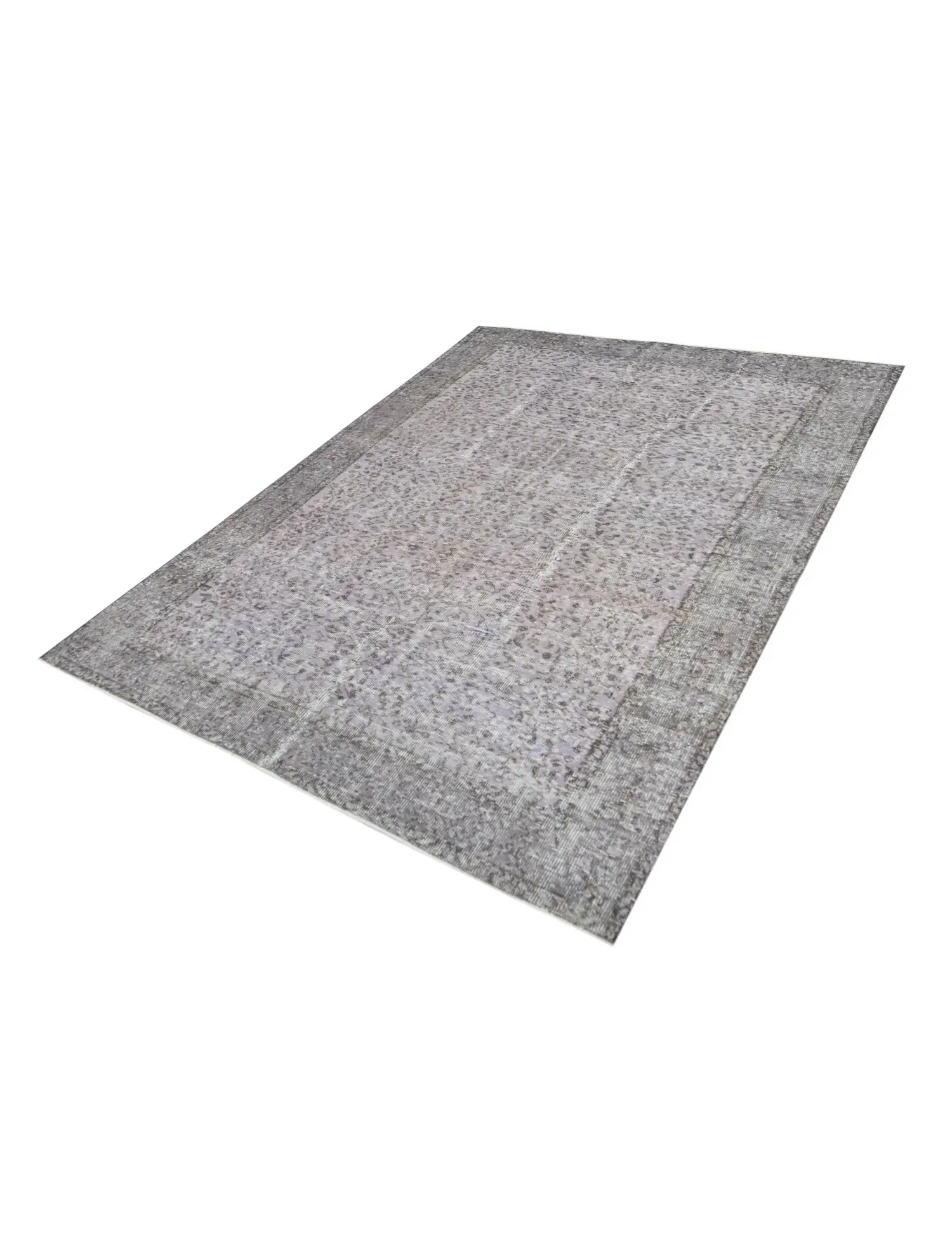 Grau Türkei Vintage Teppich 200 x 157 cm - Einzigartiger handgefertigter Teppich