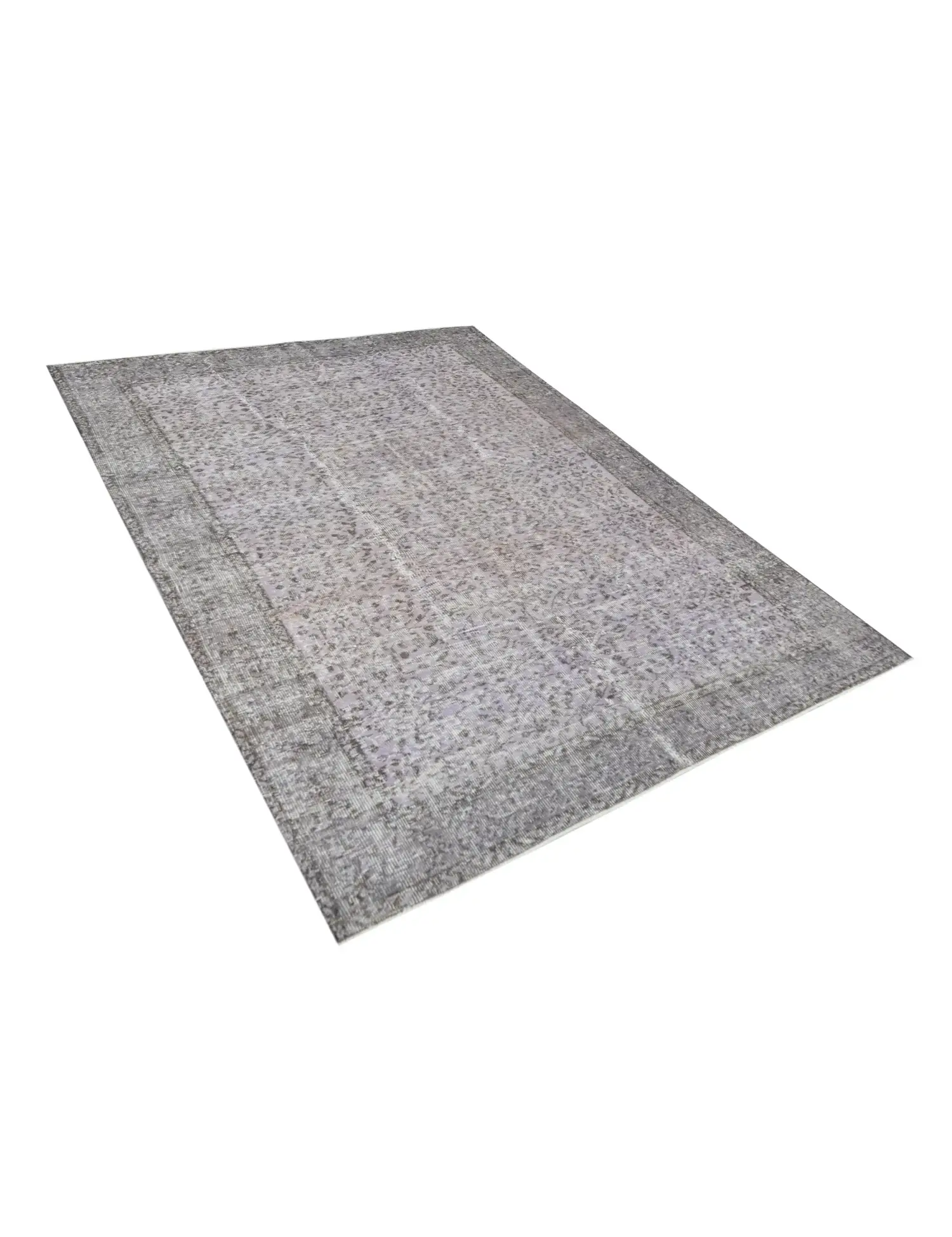 Grau Türkei Vintage Teppich 200 x 157 cm - Einzigartiger handgefertigter Teppich