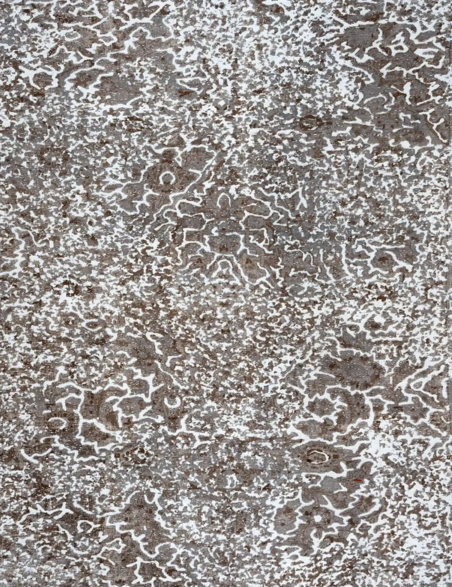 Grau Persien Persischer Vintage Teppich 228 x 228 cm - Einzigartiger handgefertigter Teppich