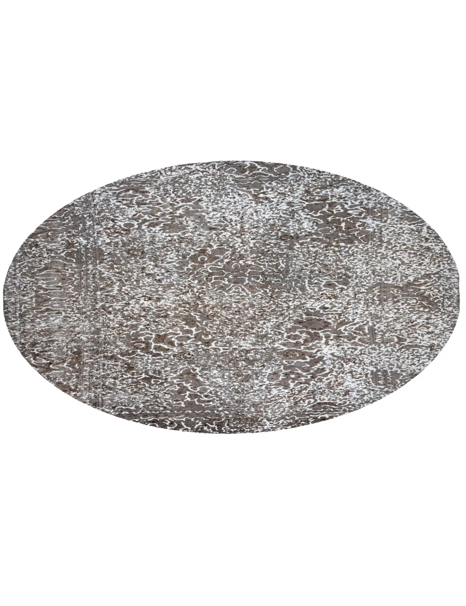 Grau Persien Persischer Vintage Teppich 228 x 228 cm - Einzigartiger handgefertigter Teppich