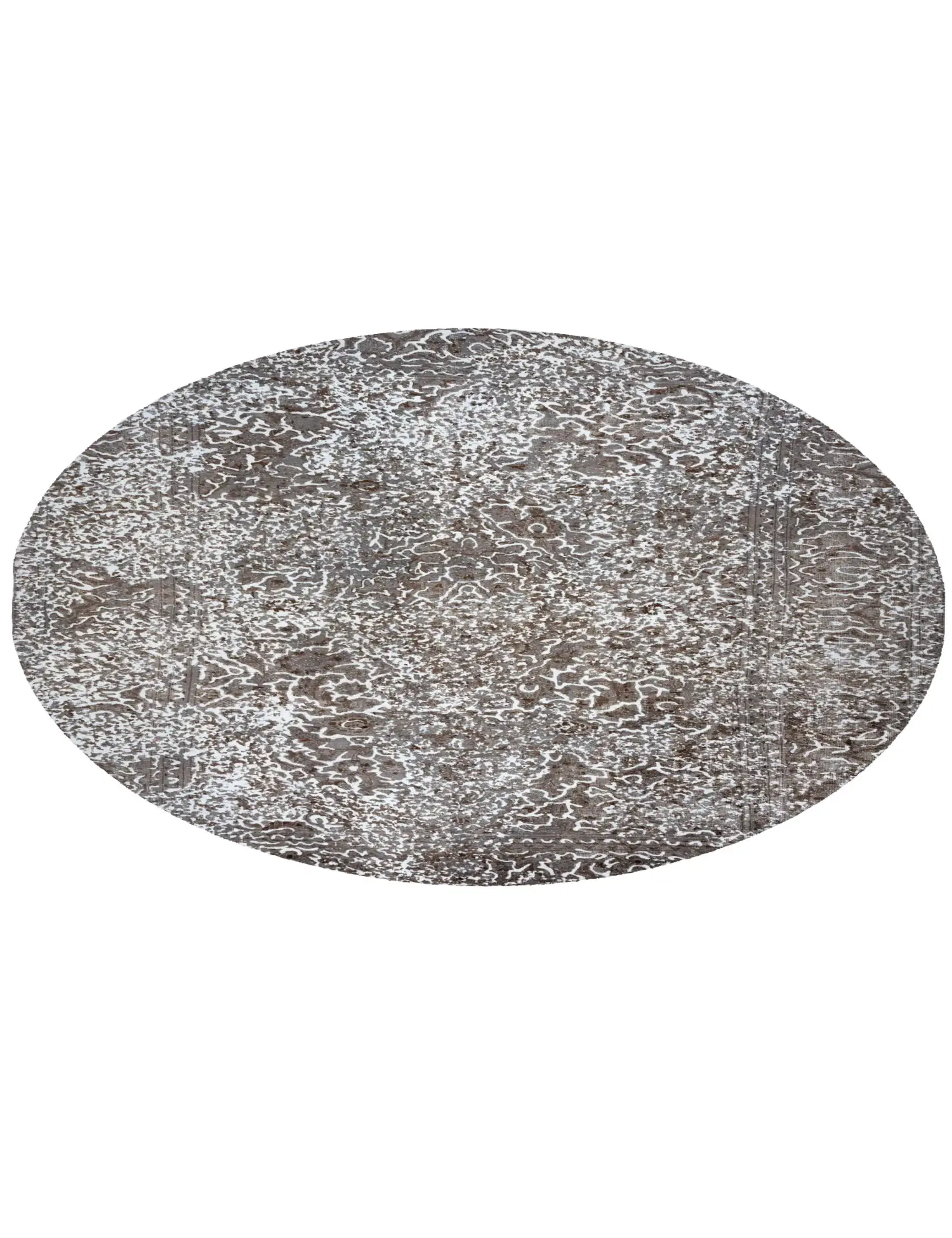 Grau Persien Persischer Vintage Teppich 228 x 228 cm - Einzigartiger handgefertigter Teppich
