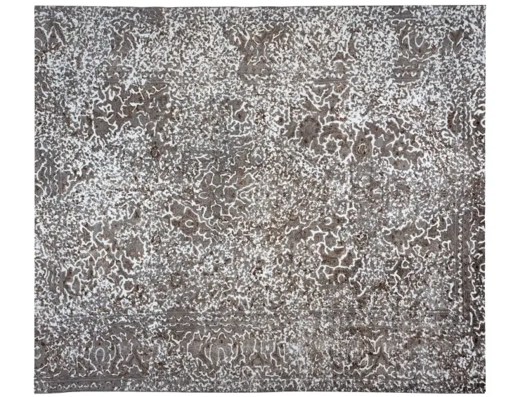 Grau Persien Persischer Vintage Teppich 280 x 228 cm