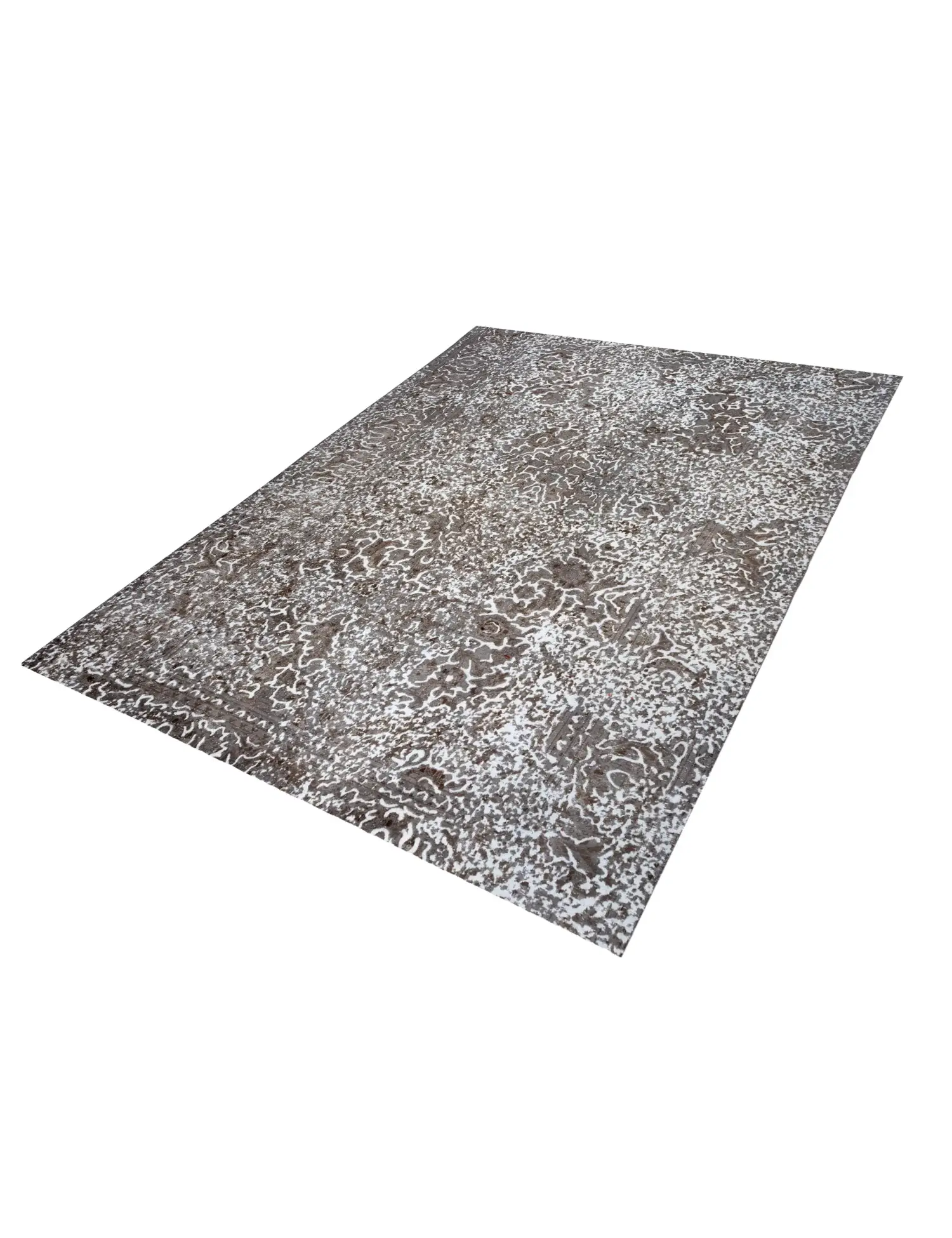 Grau Persien Persischer Vintage Teppich 280 x 228 cm - Einzigartiger handgefertigter Teppich