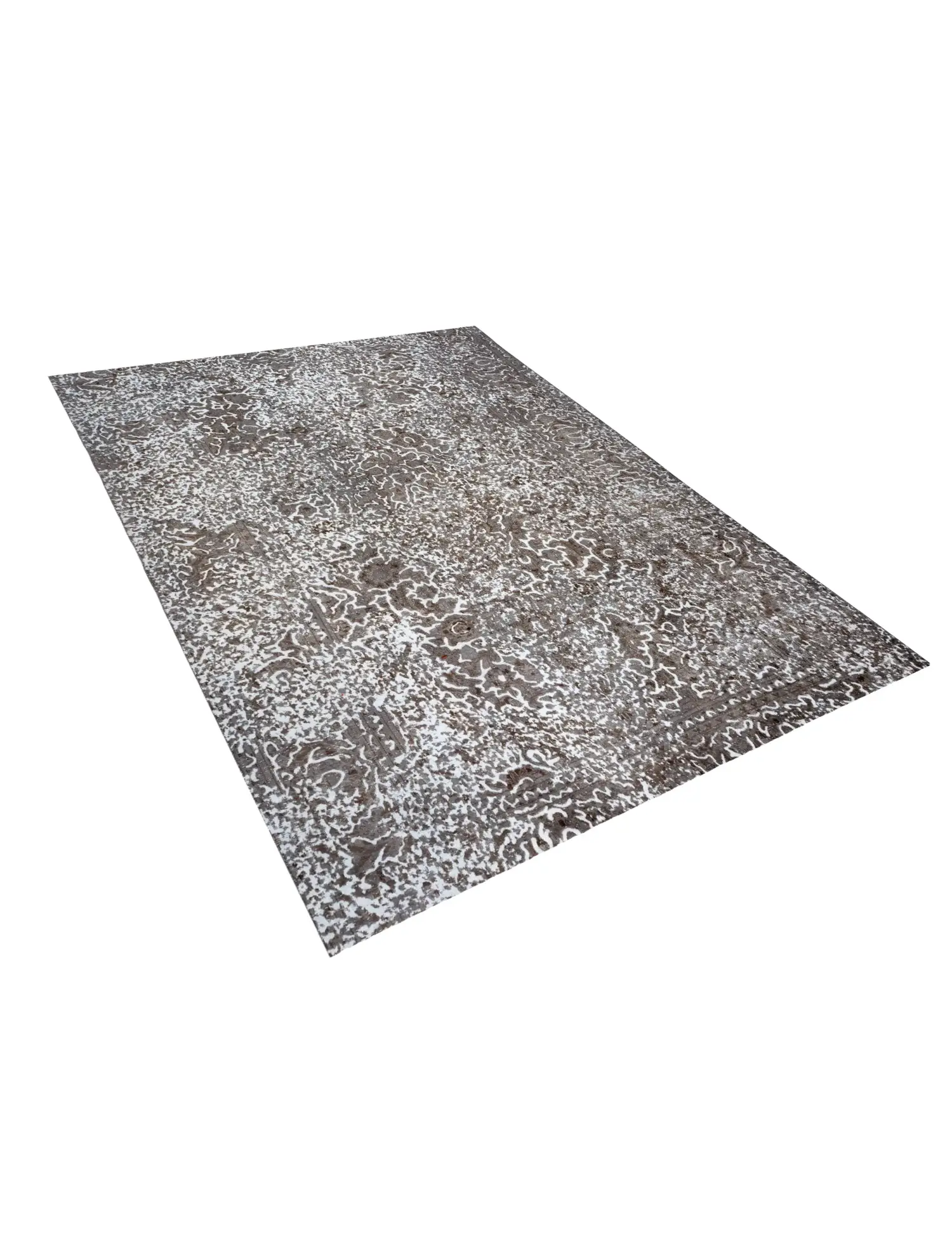 Grau Persien Persischer Vintage Teppich 280 x 228 cm - Einzigartiger handgefertigter Teppich
