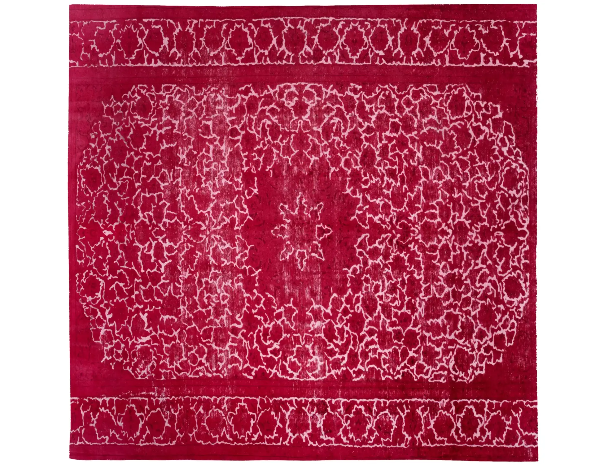 Rot Persien Persischer Vintage Teppich 287 x 287 cm