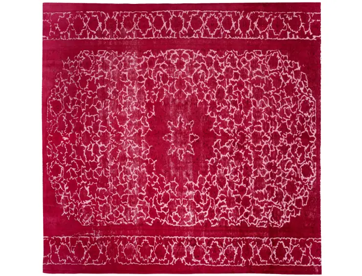 Rot Persien Persischer Vintage Teppich 287 x 287 cm