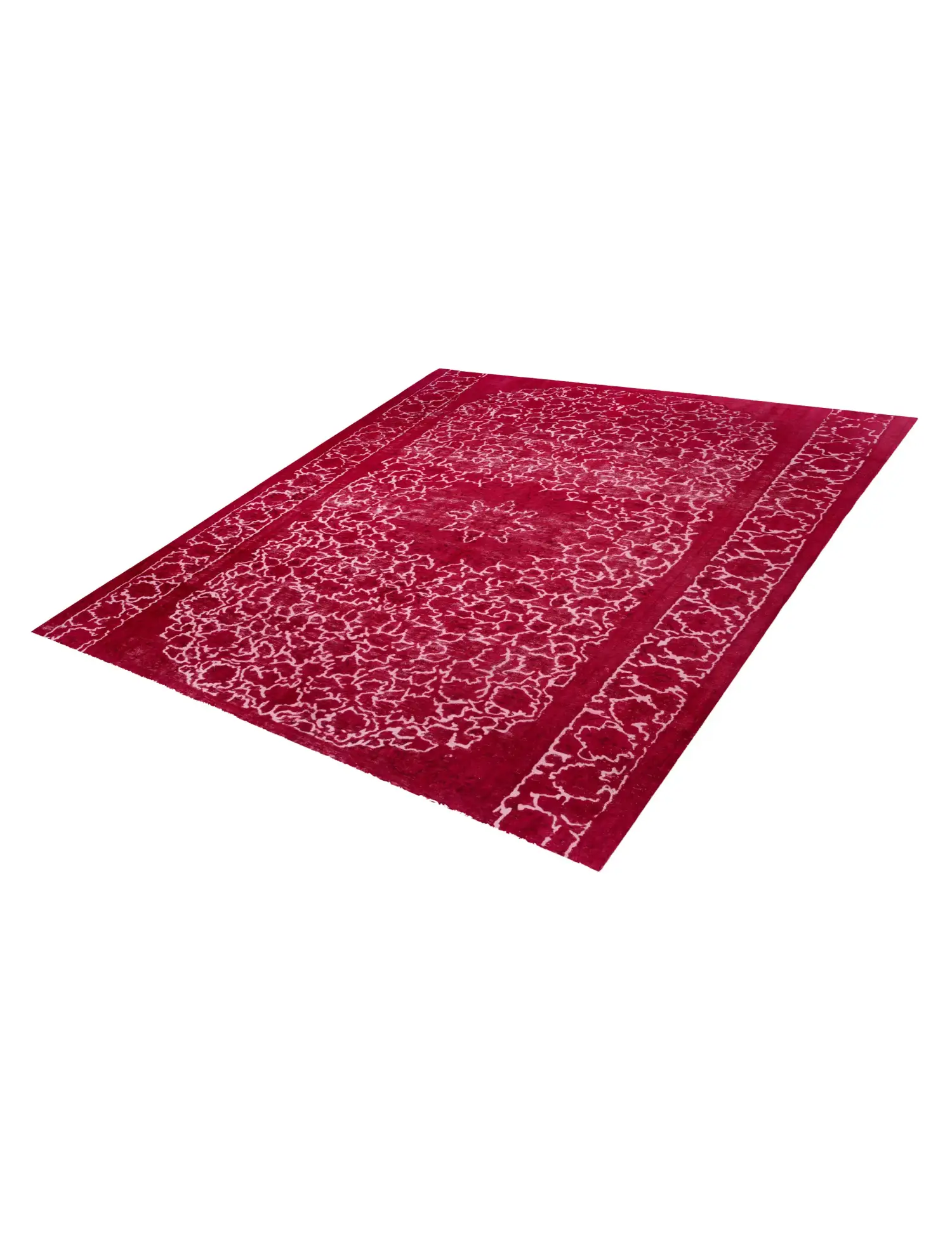 Rot Persien Persischer Vintage Teppich 287 x 287 cm - Einzigartiger handgefertigter Teppich