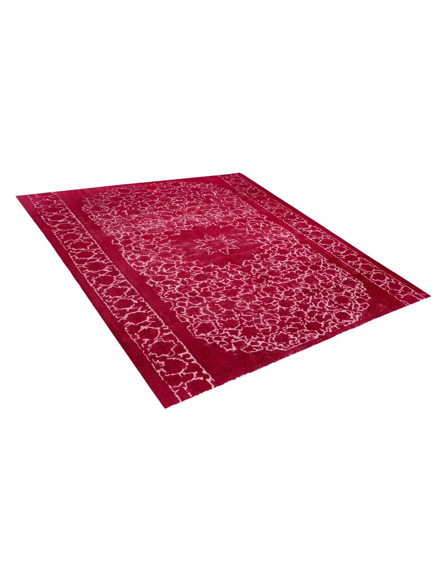Rot Persien Persischer Vintage Teppich 287 x 287 cm - Einzigartiger handgefertigter Teppich