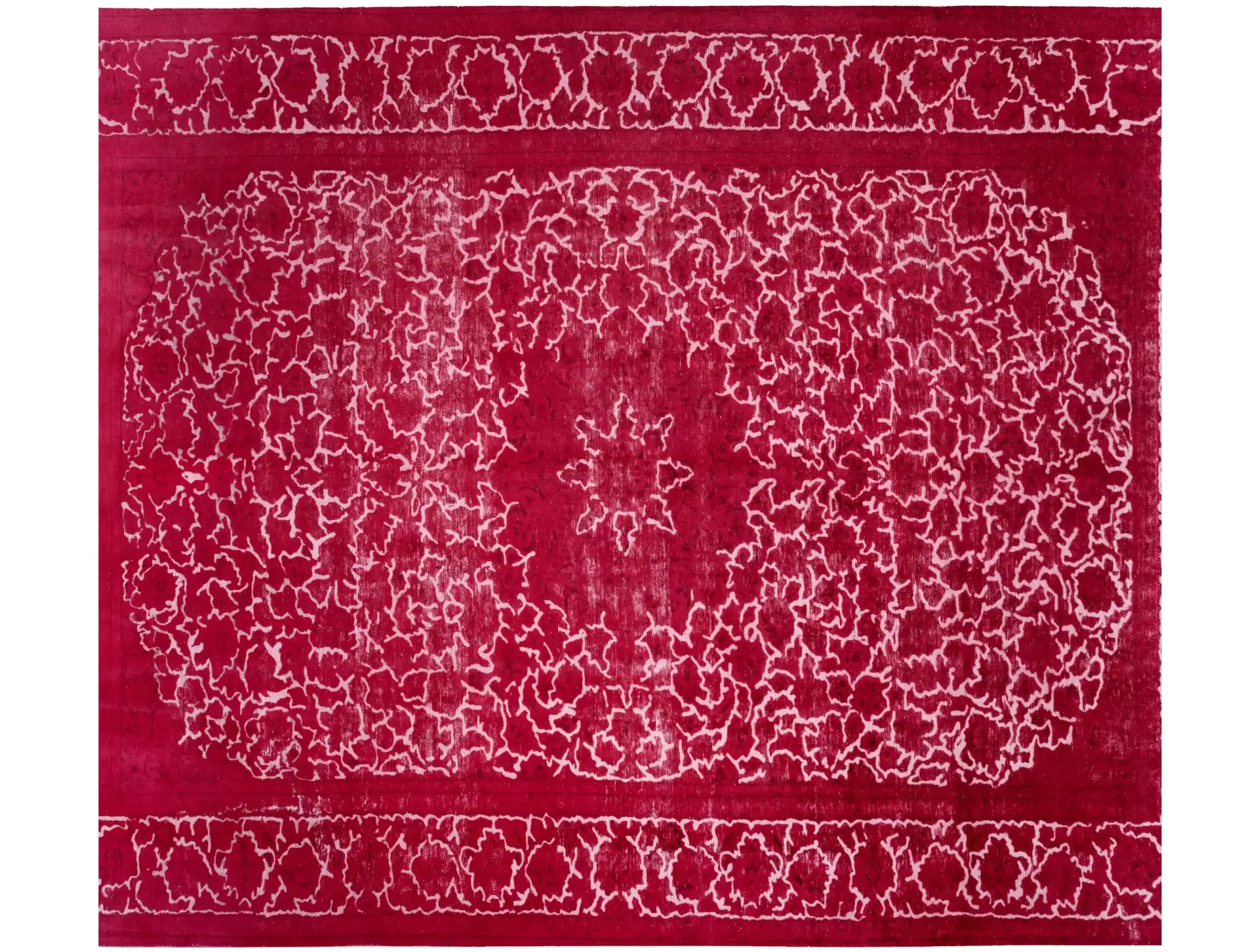 Rot Persien Persischer Vintage Teppich 400 x 287 cm - Einzigartiger handgefertigter Teppich