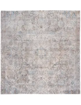 Grau Persien Persischer Vintage Teppich 210 x 210 cm