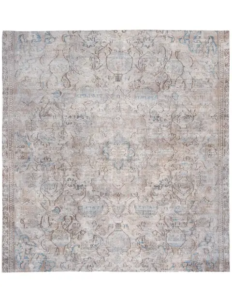Grijs Perzië Perzisch Vintage Tapijt 210 x 210 cm