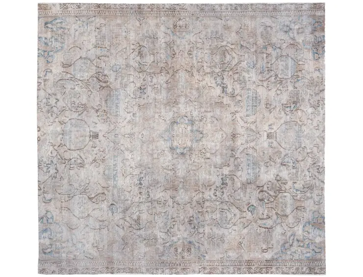 Grau Persien Persischer Vintage Teppich 210 x 210 cm