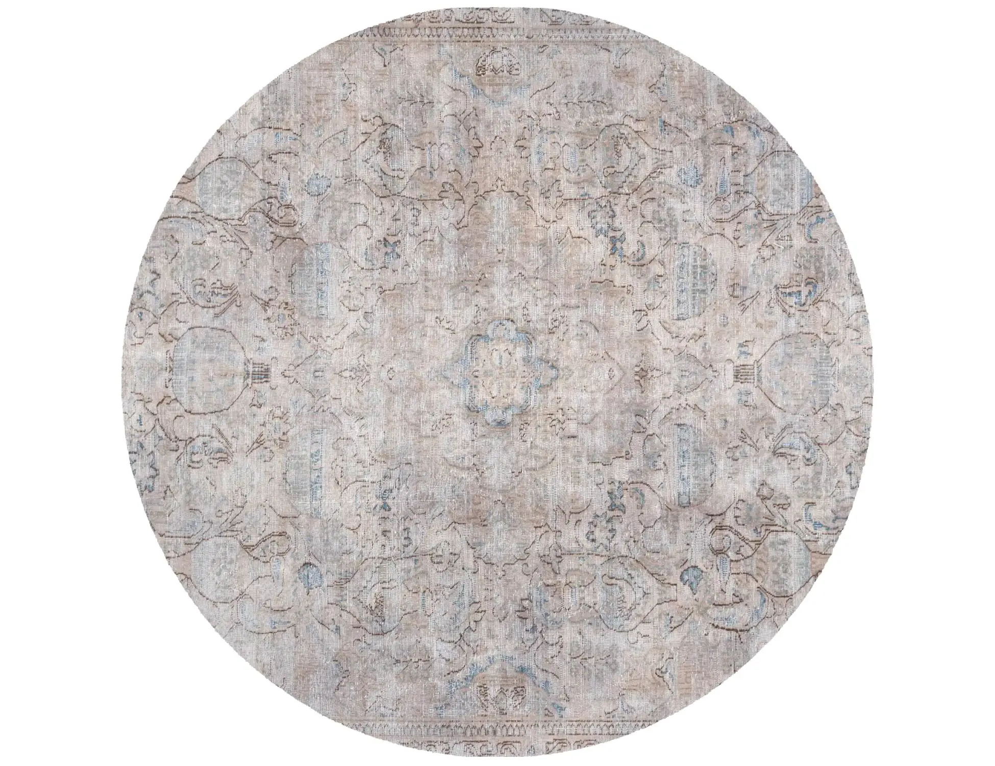Grau Persien Persischer Vintage Teppich 210 x 210 cm