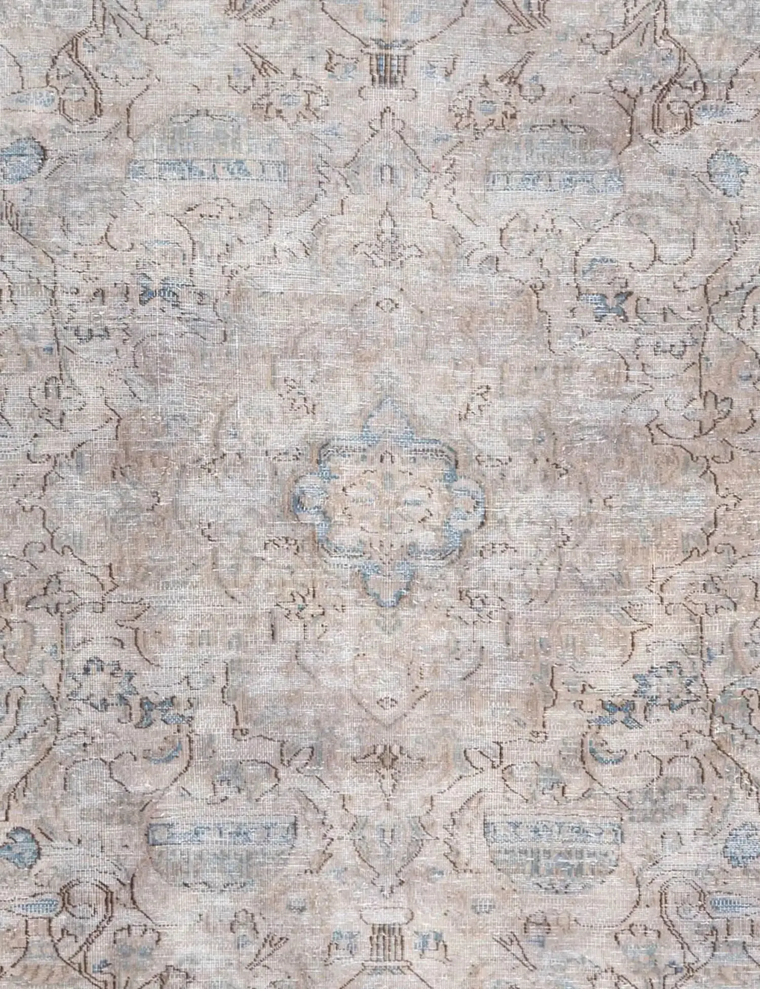 Grau Persien Persischer Vintage Teppich 210 x 210 cm - Einzigartiger handgefertigter Teppich