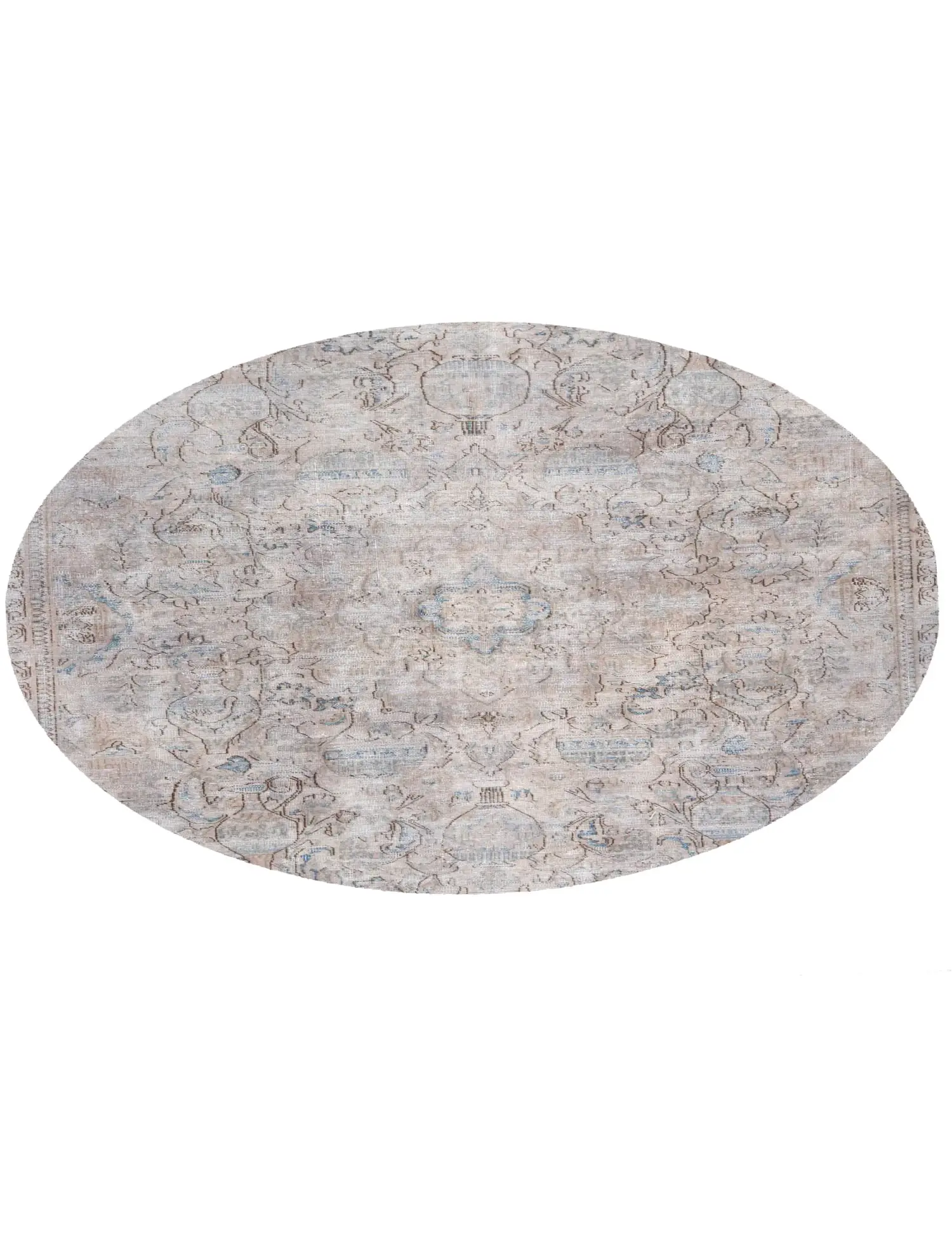 Grau Persien Persischer Vintage Teppich 210 x 210 cm - Einzigartiger handgefertigter Teppich