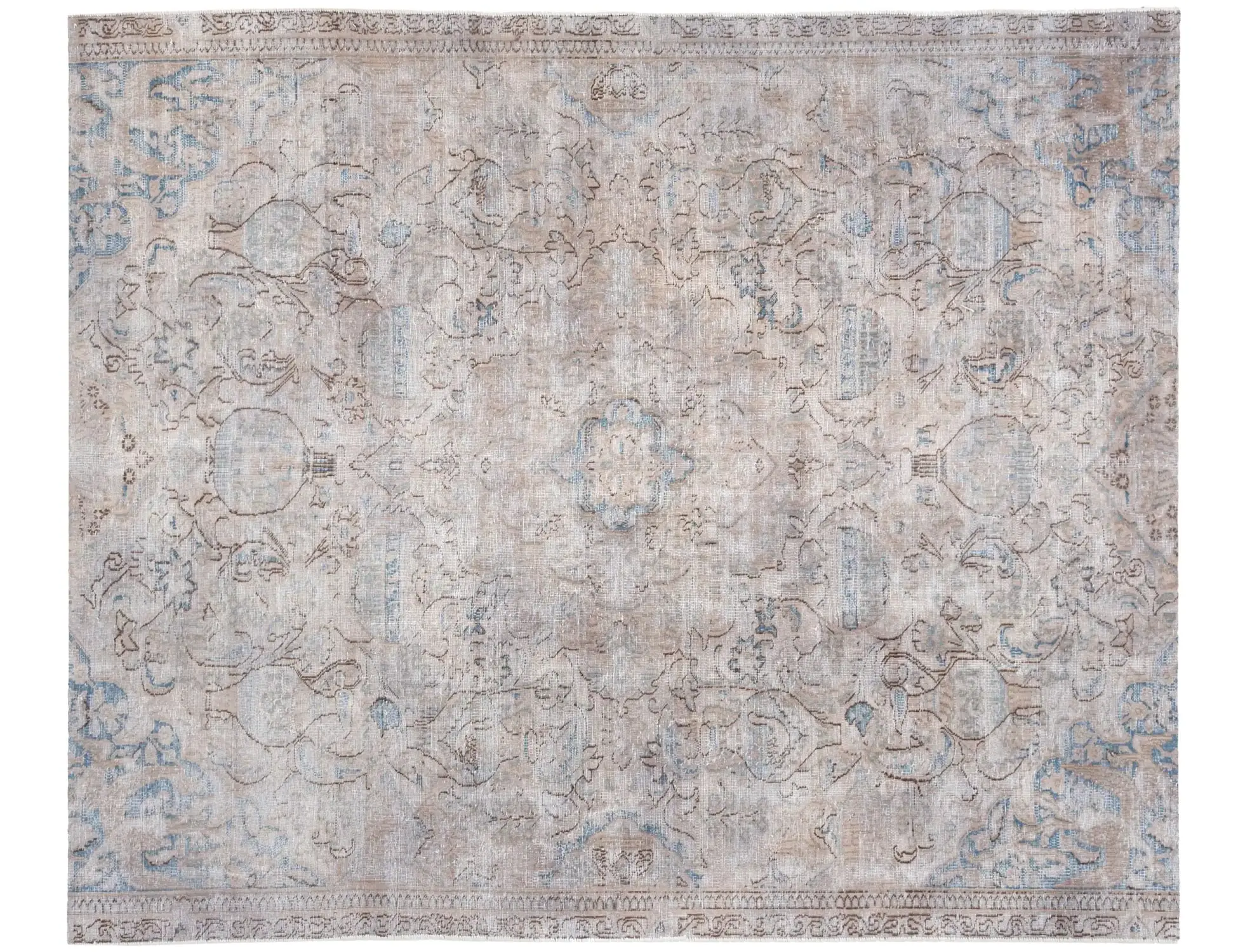 Grau Persien Persischer Vintage Teppich 260 x 210 cm