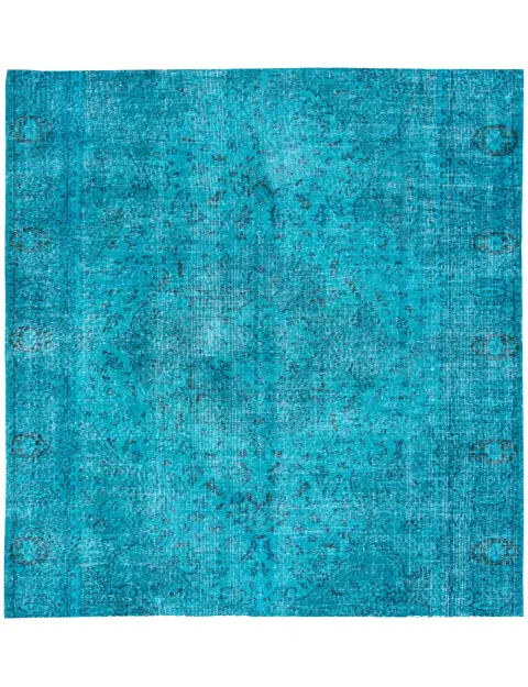 Turkooiz Turkije Vintage Tapijt 161 x 161 cm