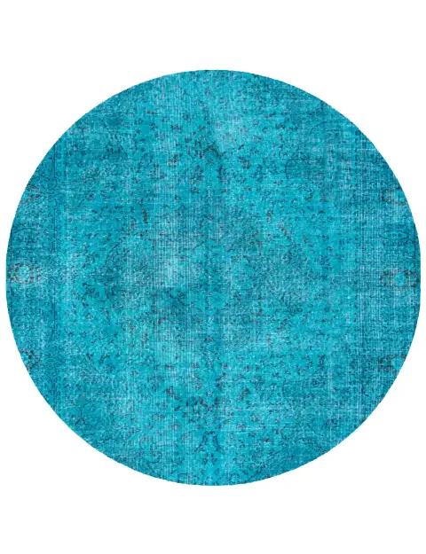Turchese Turco Tappeto vintage 161 x 161 cm