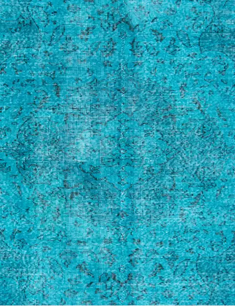 Turchese Turco Tappeto vintage 161 x 161 cm - view 3