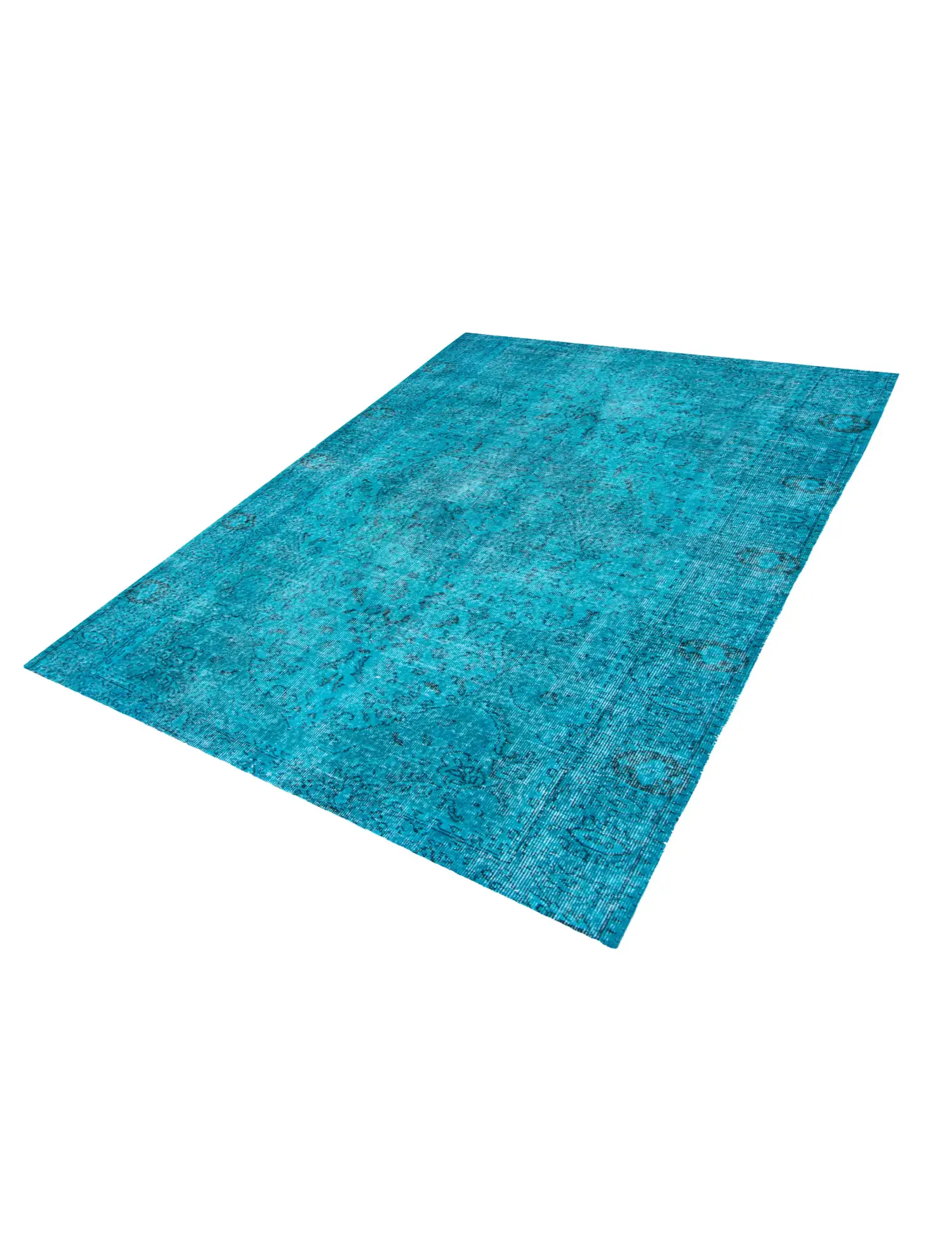 Türkis Türkei Vintage Teppich 200 x 161 cm - Einzigartiger handgefertigter Teppich