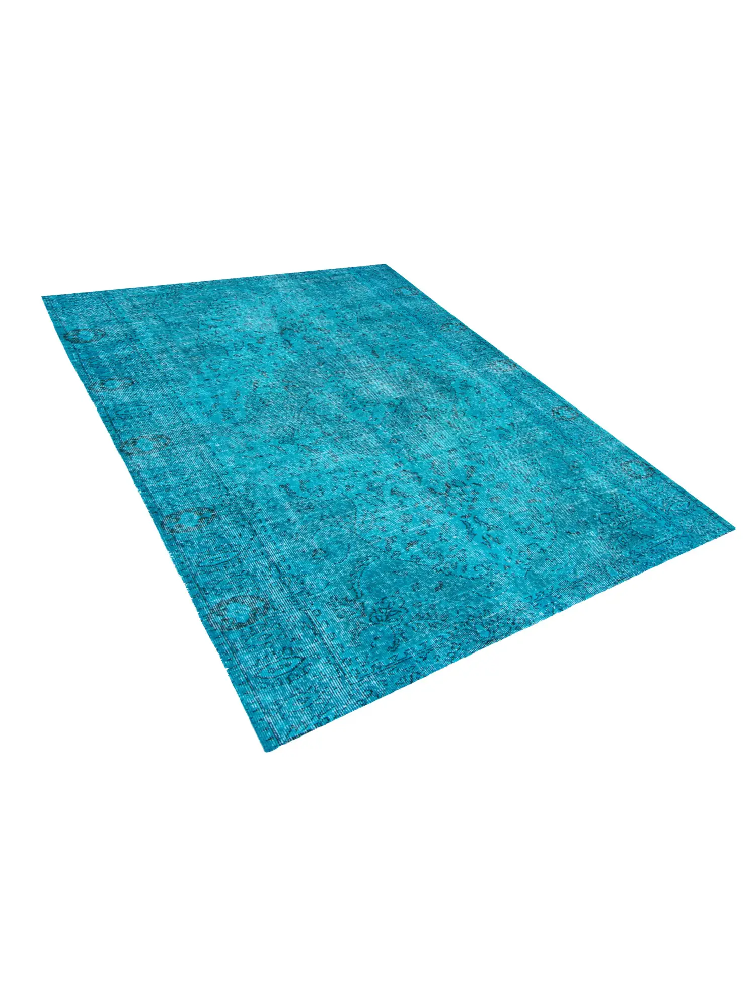 Türkis Türkei Vintage Teppich 200 x 161 cm - Einzigartiger handgefertigter Teppich