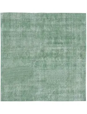 Verde Turco Tappeto vintage 132 x 132 cm